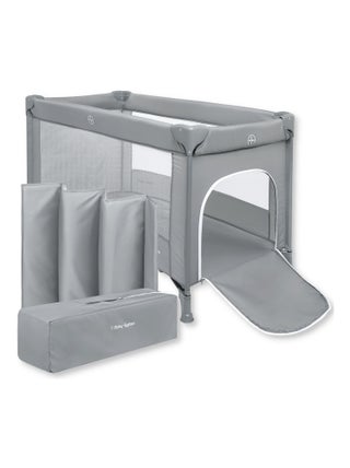 Lit Parapluie de Voyage Pour Enfants Avec Matelas et Sac de Transport, Pliable, Roues