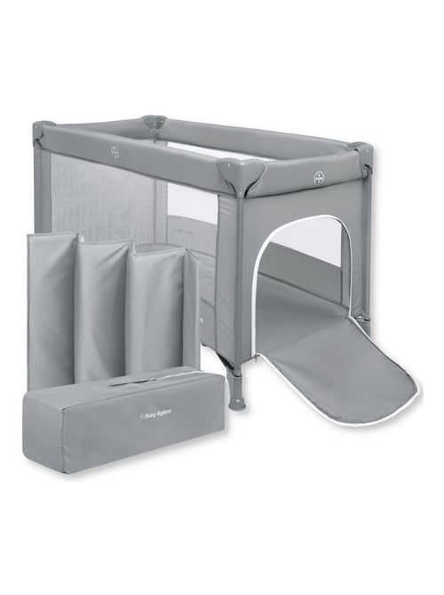 Lit Parapluie de Voyage Pour Enfants Avec Matelas et Sac de Transport, Pliable, Roues - Kiabi