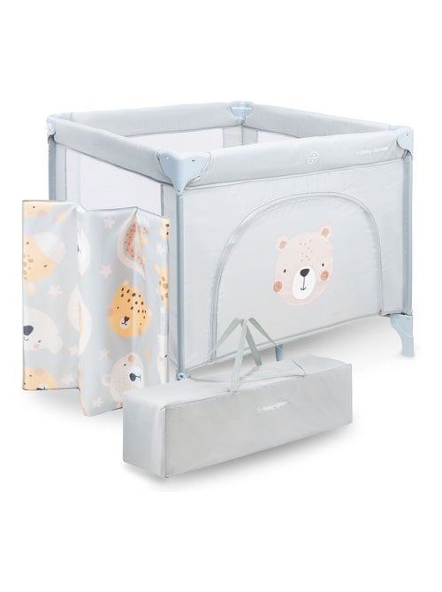 Lit Parapluie Facile à Plier, Matelas & Sac de Transport, Roues de transport Verrouillables - Kiabi