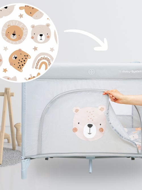 Lit Parapluie Facile à Plier, Matelas & Sac de Transport, Roues de transport Verrouillables - Kiabi