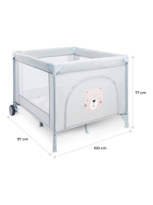 Lit Parapluie Facile à Plier, Matelas & Sac de Transport, Roues de transport Verrouillables - Kiabi