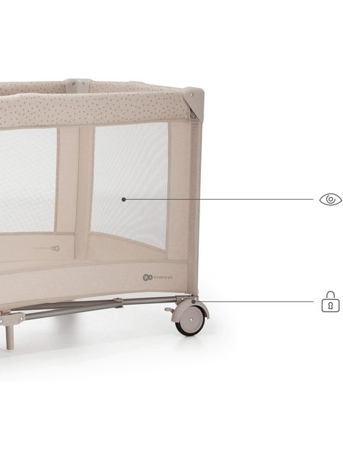 Lit Parapluie Kinderkraft JOY 2 3 en 1 avec Table à Langer, Mobile Musical et Sac de Transport - Kiabi Lit Parapluie Kinderkraft JOY 2 3 en 1 avec Table à Langer, Mobile Musical et Sac de Transport - Kiabi