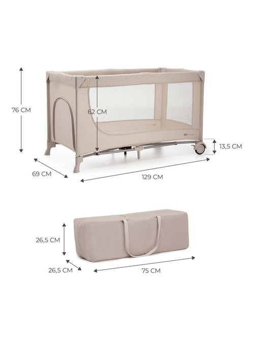 Lit Parapluie Kinderkraft JOY 2 Pliant avec Ouverture Latérale Zippée et Sac de Transport - Kiabi Lit Parapluie Kinderkraft JOY 2 Pliant avec Ouverture Latérale Zippée et Sac de Transport - Kiabi