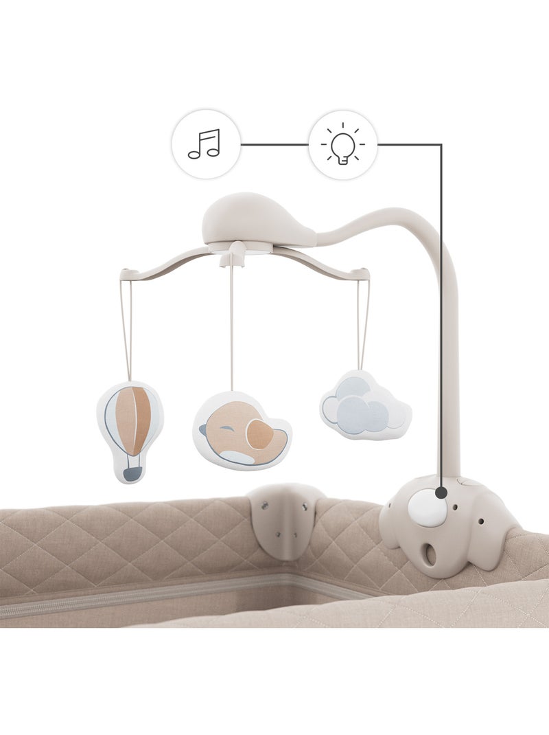 Lit parapluie Kinderkraft LEODY UP 2-en-1 parc pliage 1 geste table à langer organiseur mobile Beige - Kiabi