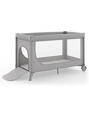 Lit parapluie Kinderkraft LEODY UP 2-en-1 pliage 1 geste roulettes frein 2 niveaux parc 36 mois