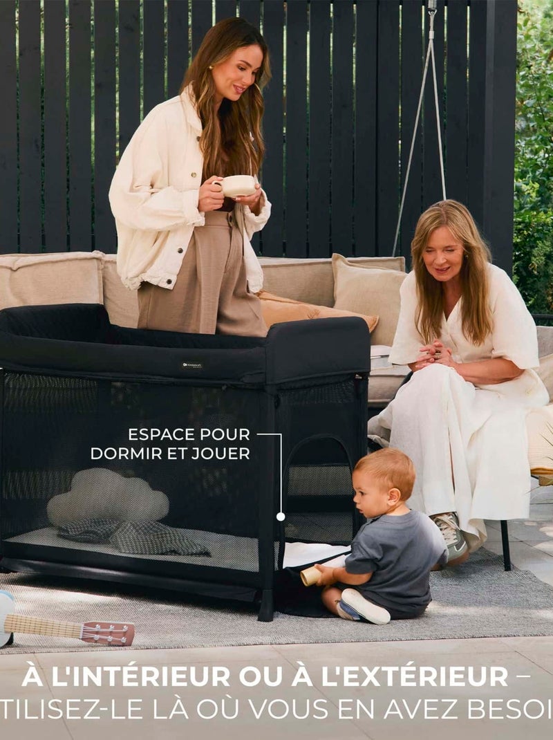 Lit parapluie pliable à deux niveaux Noir - Kiabi