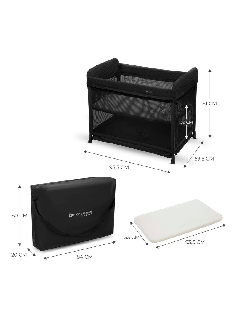 Lit parapluie pliable à deux niveaux Noir - Kiabi