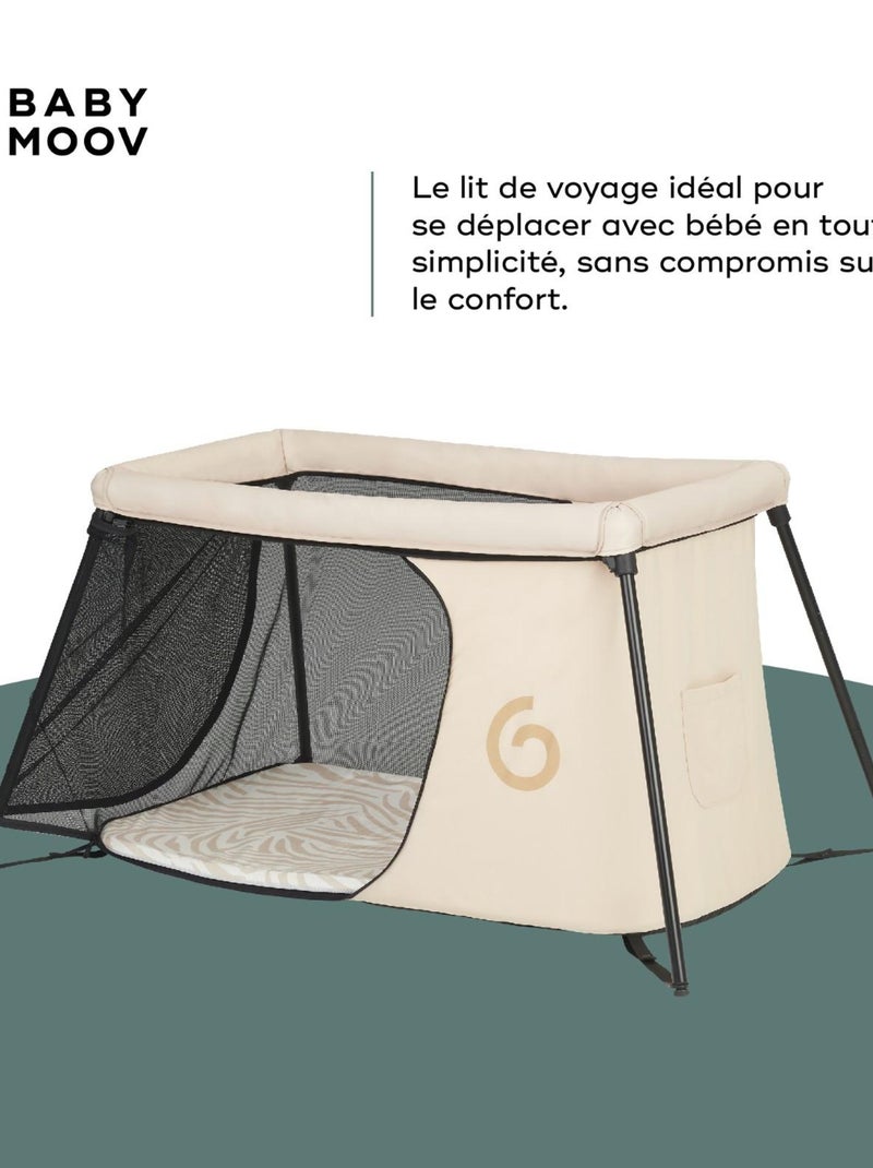 Lit parapluie ultra compact & léger Intérieur/Extérieur MOOV & SLEEP Sable Beige - Kiabi