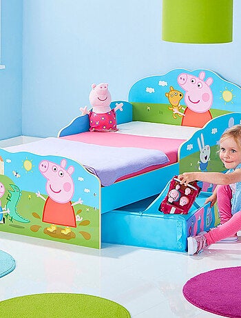 Lit Peppa Pig Famille Playtime avec tiroirs de rangement 140x70 cm