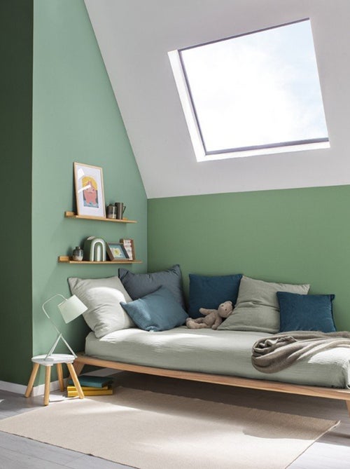 Lit plateforme avec futon en hêtre naturel  YUMI - Kiabi