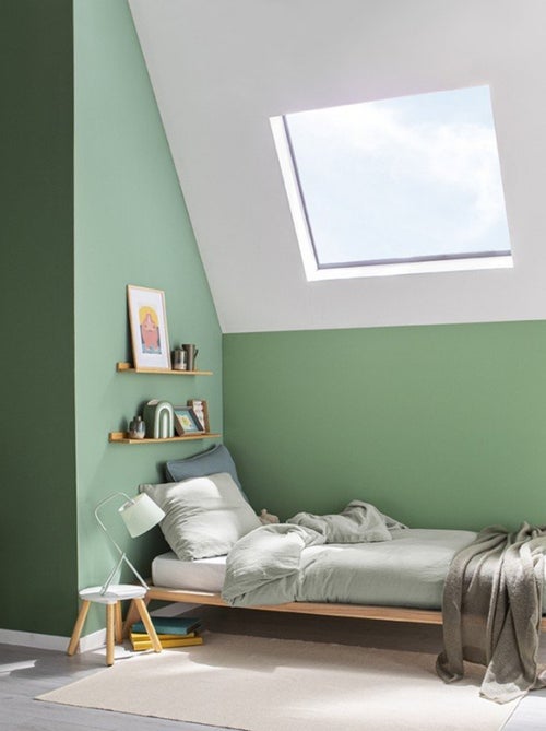 Lit plateforme avec futon en hêtre naturel  YUMI - Kiabi