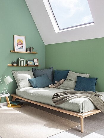 Lit plateforme en hêtre naturel YUMI