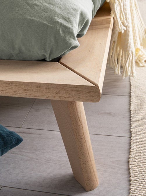 Lit plateforme en hêtre naturel YUMI - Kiabi Lit plateforme en hêtre naturel YUMI - Kiabi