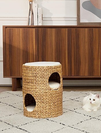 Lit pour animaux de compagnie pour chats et chiens en osier