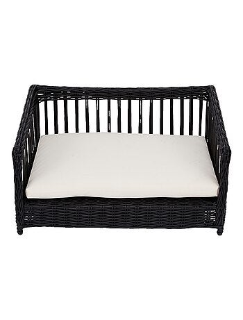 Lit pour animaux de compagnie pour chats et chiens Rotin