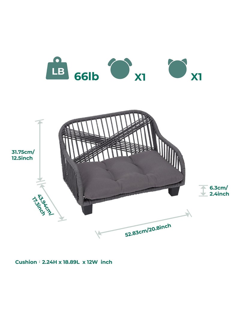 Lit pour animaux pour chat et chien chaise longue Gris - Kiabi