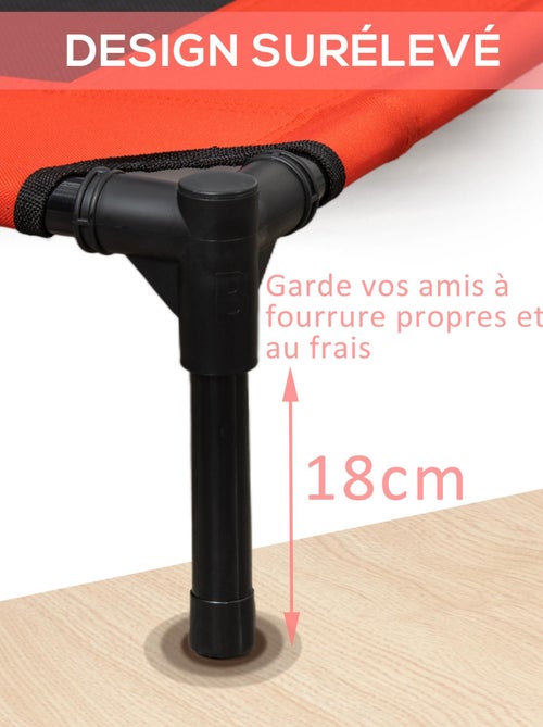 Lit pour chien chat 92L x 76l x 18H cm rouge noir - Kiabi