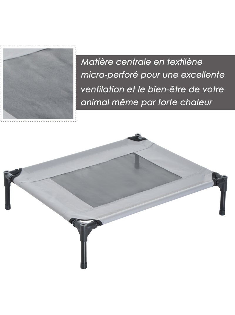 Lit pour chien chat sur pieds + parasol + sac de transport Gris - Kiabi