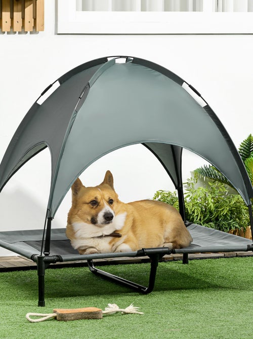 Lit pour chien chat sur pieds + parasol + sac de transport - Kiabi
