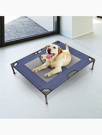 Lit pour chien chat xxl 92 x 76 x 18 cm bleu marine