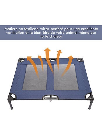 Lit pour chien chat xxl 92 x 76 x 18 cm bleu marine