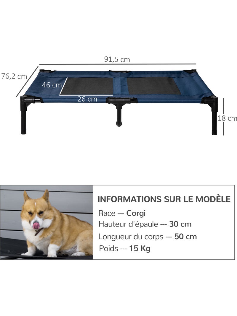 Lit pour chien chat xxl 92 x 76 x 18 cm bleu marine Bleu Bleu - Kiabi