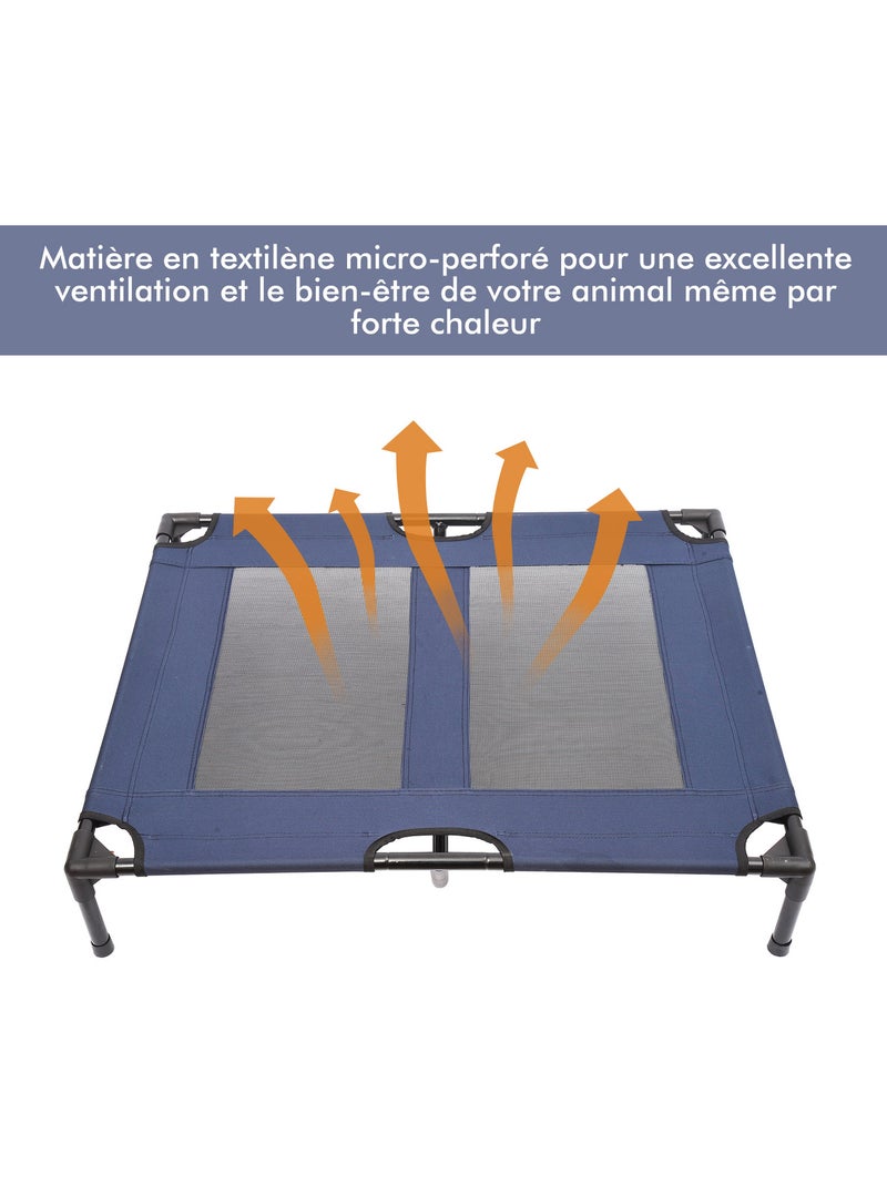 Lit pour chien chat xxl 92 x 76 x 18 cm bleu marine Bleu Bleu - Kiabi