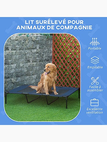 Lit pour chien chat XXL dim. 122L x 92l x 23H cm