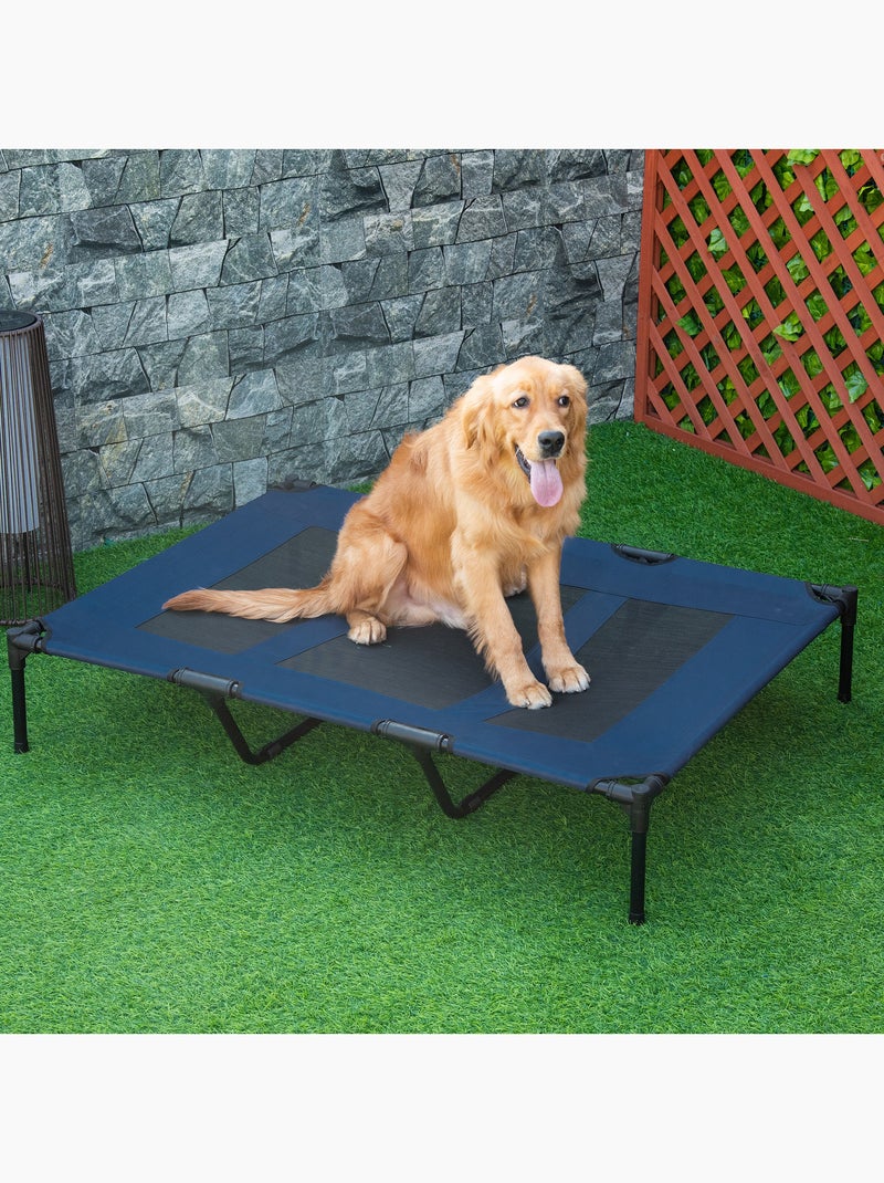 Lit pour chien chat XXL dim. 122L x 92l x 23H cm Bleu Bleu - Kiabi