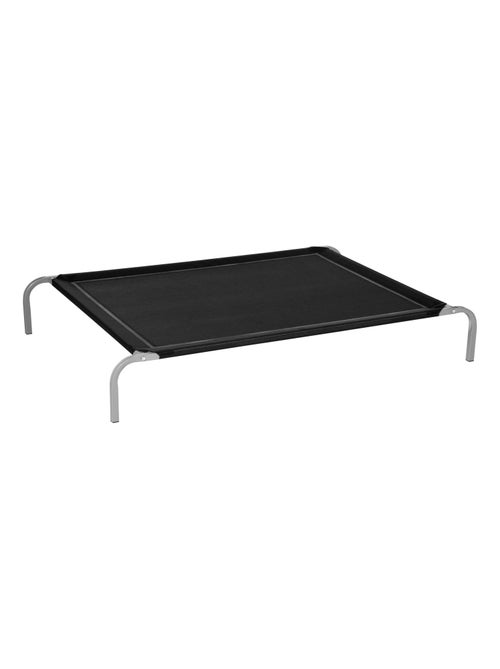 Lit pour chien chat XXL sur pied métal textilène noir - Kiabi