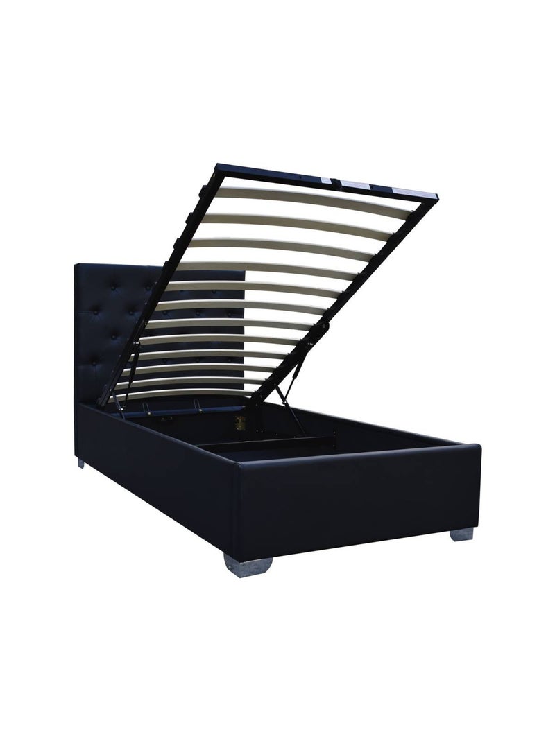 Lit simple avec coffre Noir Noir - Kiabi