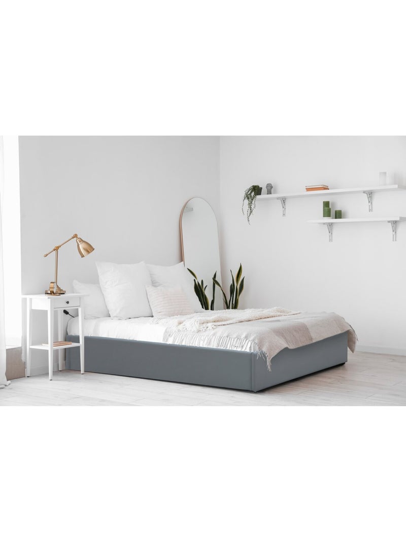 Lit simple en pvc avec coffre Gris - Kiabi