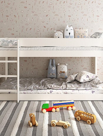 Lit superposé bas en pin massif ISIDORE