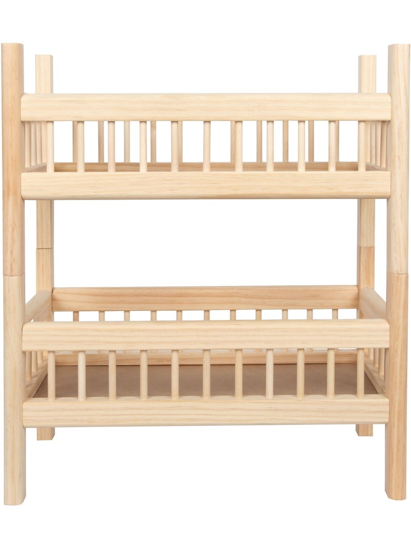 Lit superposé de poupée nature Beige - Kiabi