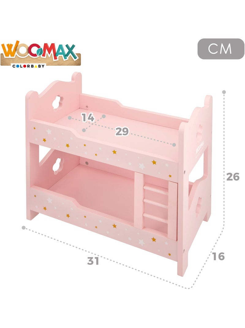 Lit superposé en bois pour poupée woomax N/A - Kiabi