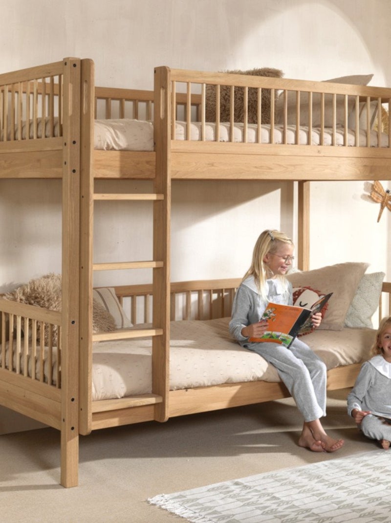 Lit superposé en chêne massif  ROMANE Bois naturel - Kiabi