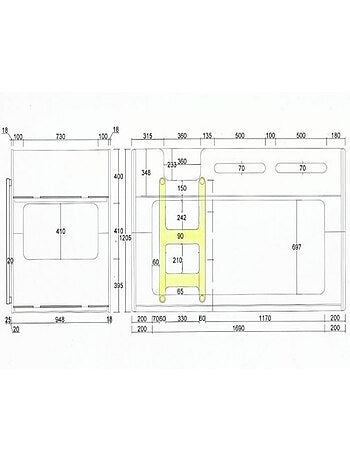 Lit superposé en pin massif