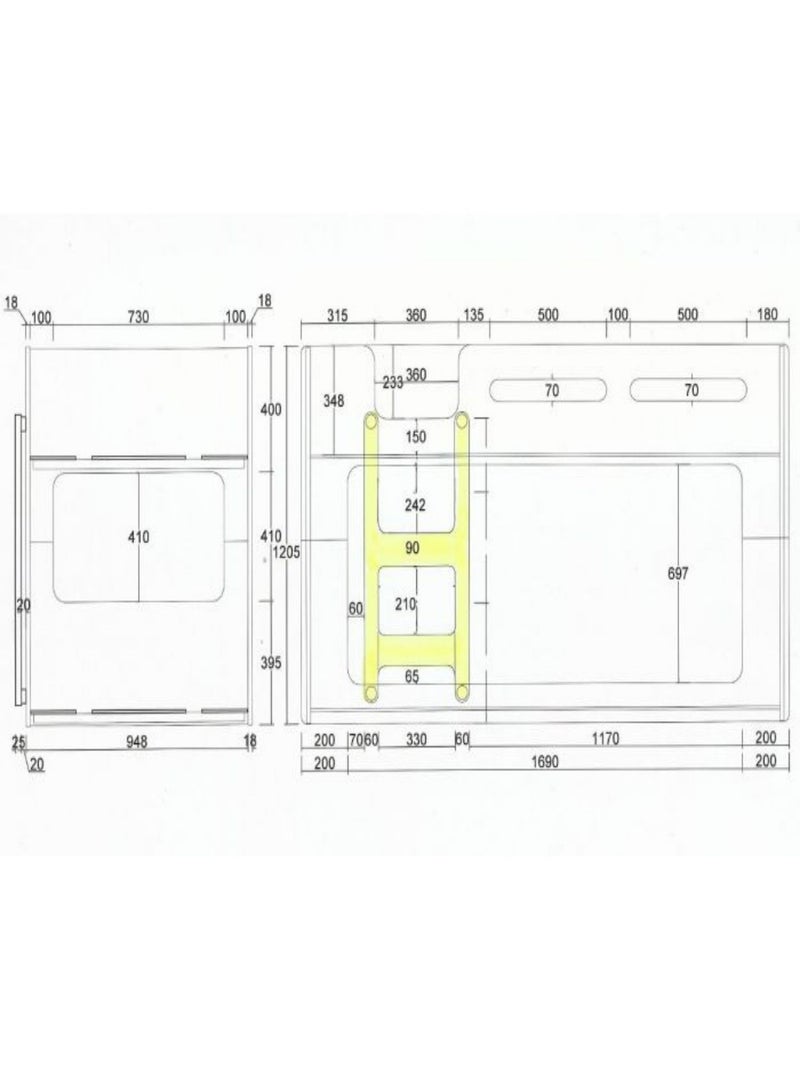 Lit superposé en pin massif Blanc - Kiabi