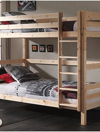 Lit superposé en pin massif naturel ARMANCE & FAUSTIN