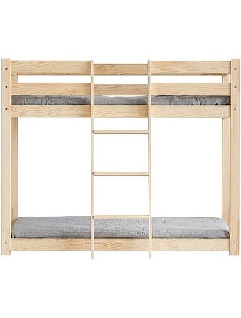 Lit superposé enfant clp mila 90×140 cm pin massif