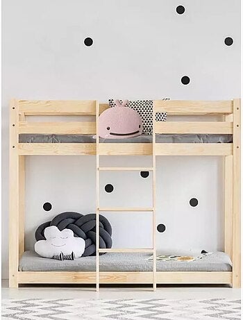 Lit superposé enfant clp mila 90×140 cm pin massif