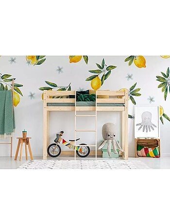 Lit superposé enfant clpa mila 80×160 cm pin massif
