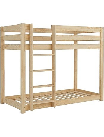 Lit superposé enfant clpbn mila 80×180 cm pin massif
