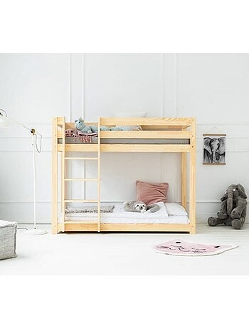 Lit superposé enfant clpbn mila 80×180 cm pin massif