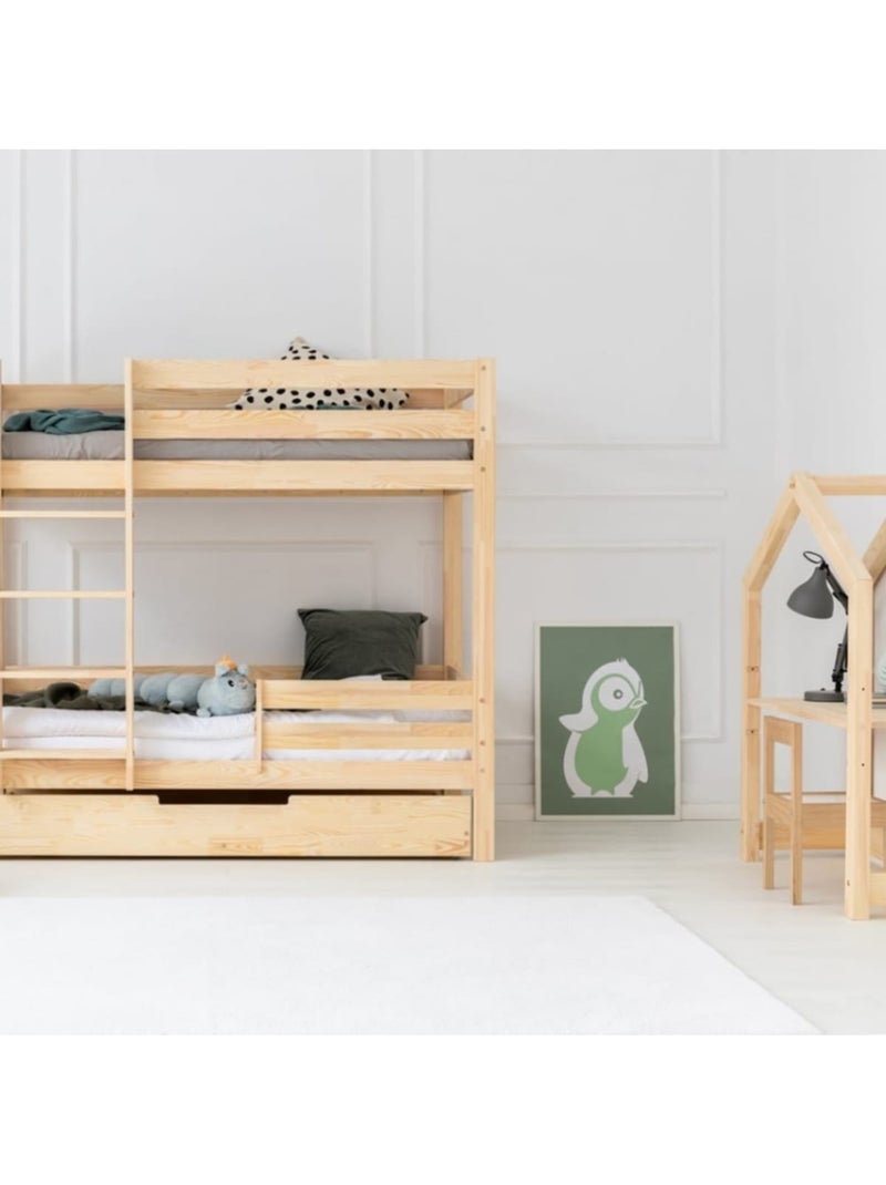 Lit superposé enfant clpbn mila 80×180 cm pin massif Beige - Kiabi