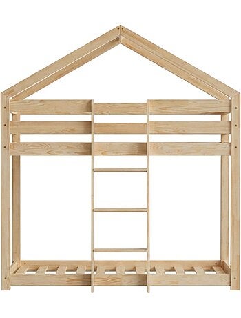 Lit superposé enfant dmp 90×180 cm pin massif