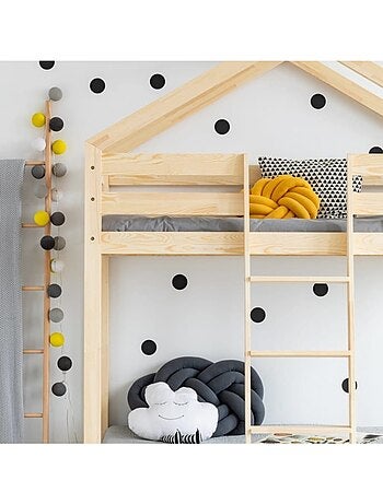Lit superposé enfant dmp 90×180 cm pin massif