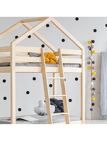 Lit superposé enfant dmp 90×180 cm pin massif