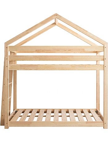 Lit superposé enfant dmpba 90×200 cm pin massif