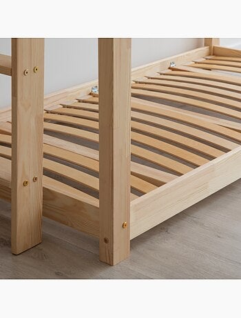 Lit superposé enfant dmpba 90×200 cm pin massif